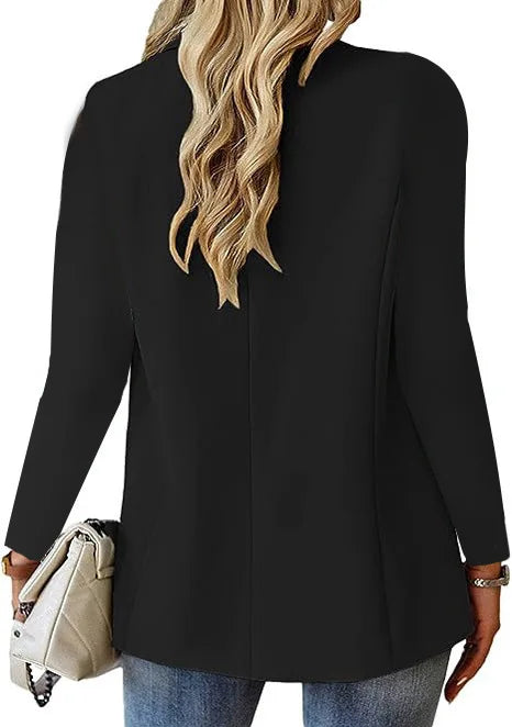 Women's Solid Button Blazer Coat Casual Office Jacket