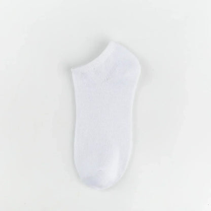 Unisex Ankle Socks Cotton Breathable Sports Black White Gray
