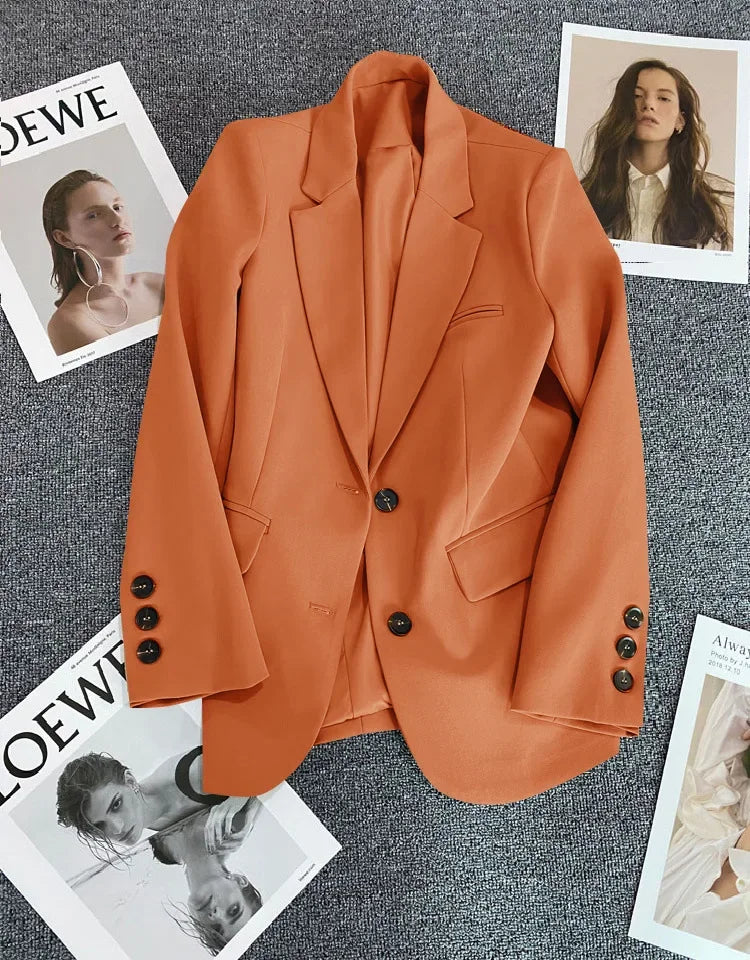 Elegant Long Sleeve Blazer Coat for Women