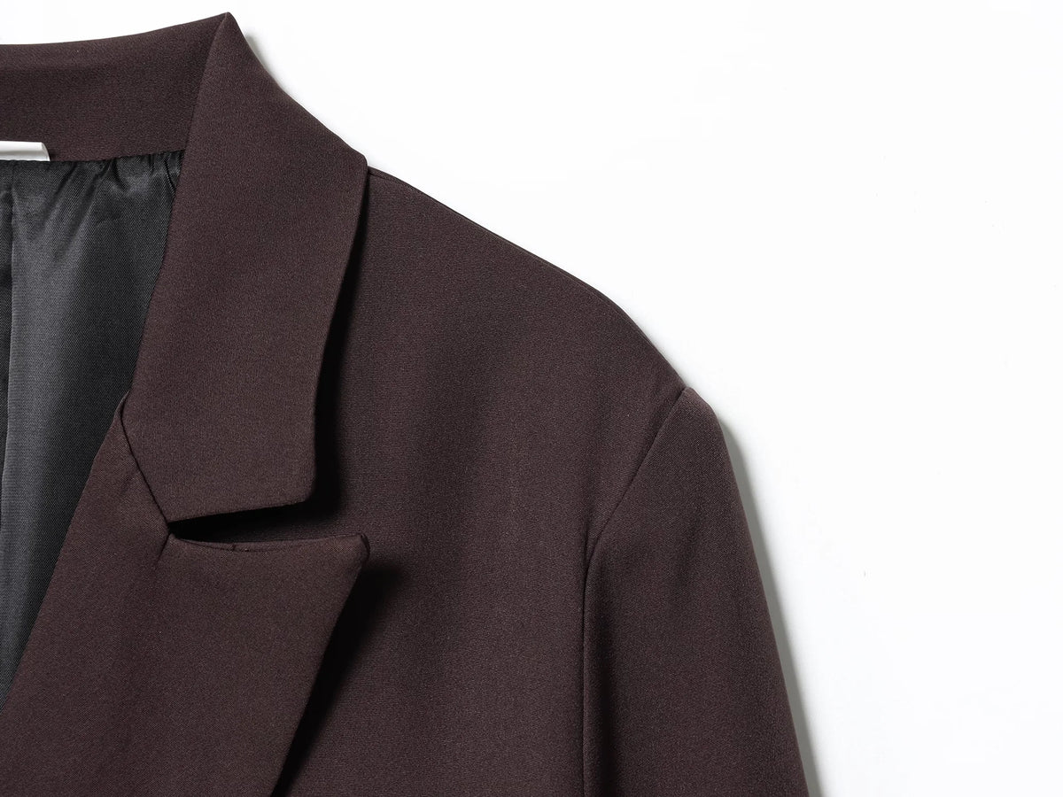 Elegant Double Breasted Blazer Coat for Women