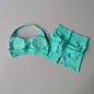 Peach High Waist Seamless Sports Bra and Shorts Set