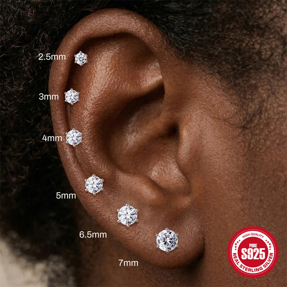 Canner Moissanite Stud Earrings 925 Sterling Silver