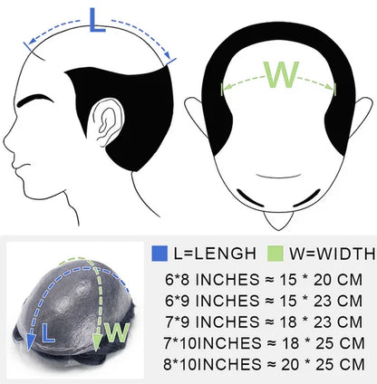 Fine Mono Toupee for Men Natural Black Human Hair