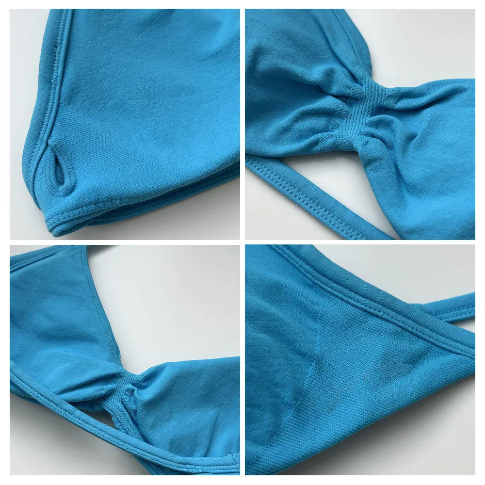 Seamless Strappy Yoga Bra and Scrunch Butt Shorts Set