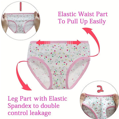 Floral Cotton Briefs for Girls 2-11 Years