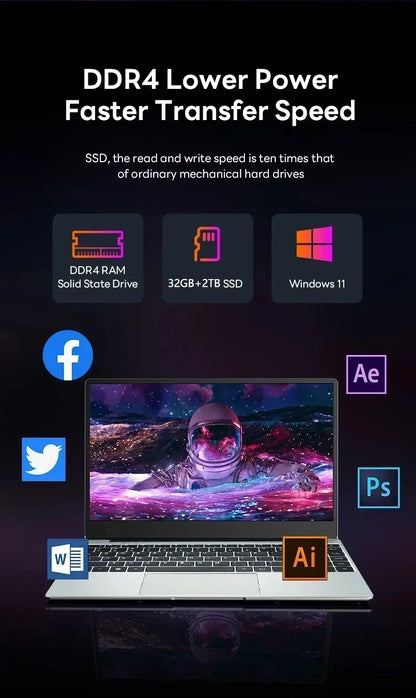 Leno 14.1 Inch Intel Core i9 Gaming Laptop 32GB 2TB