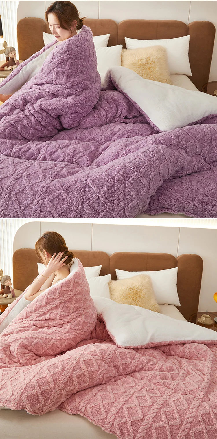 Thick Winter Warm Blanket Artificial Lamb Cashmere