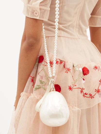 Mini Pearl Beaded Crossbody Handbag for Women