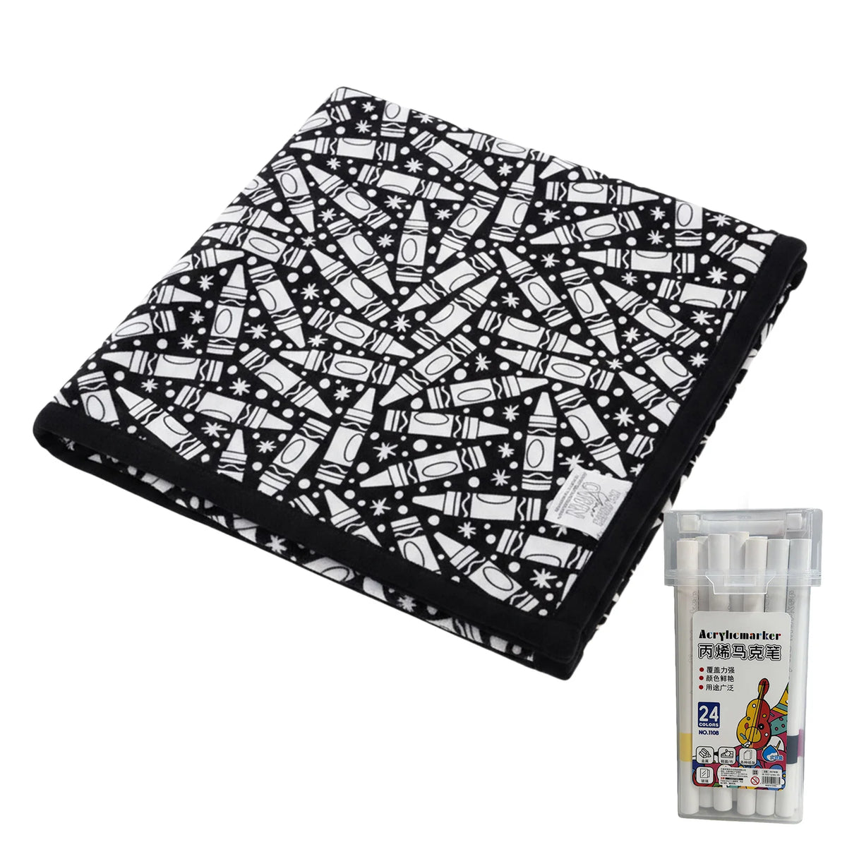 DIY Coloring Blanket 150x125cm Washable Velvet Art