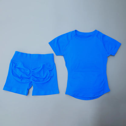 Seamless Yoga Top and Shorts Set for Women