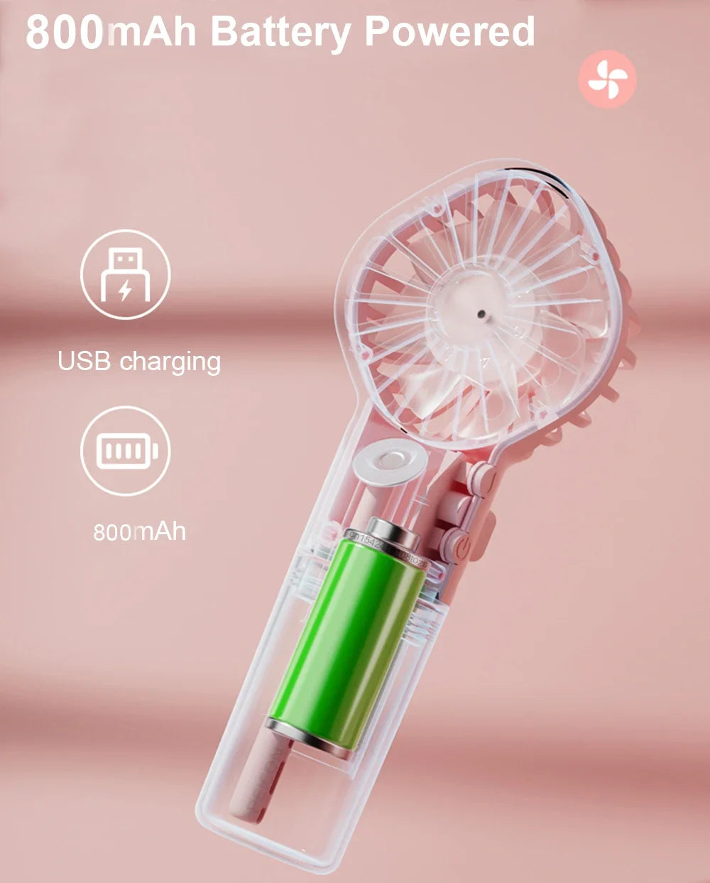 Portable Mini USB Rechargeable Humidifier Fan