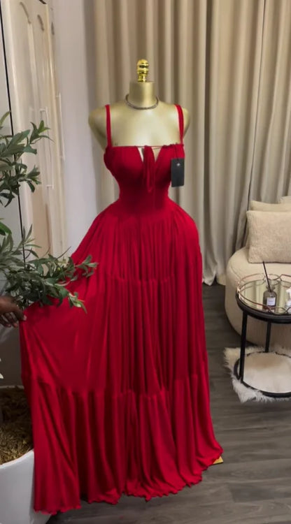 Summer Women Halter Maxi Dress Slim Polyester Beach Party