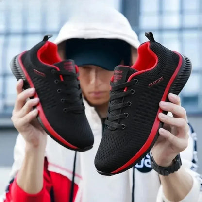 Men's Breathable Knit Running Sneakers Outdoor Gym Shoes