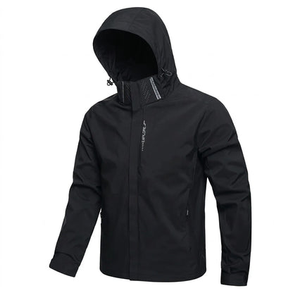 Men's Waterproof Windproof Hoodie Jacket for Outdoor Activities