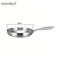 304 Stainless Steel Uncoated Frying Pan for Gas and Induction