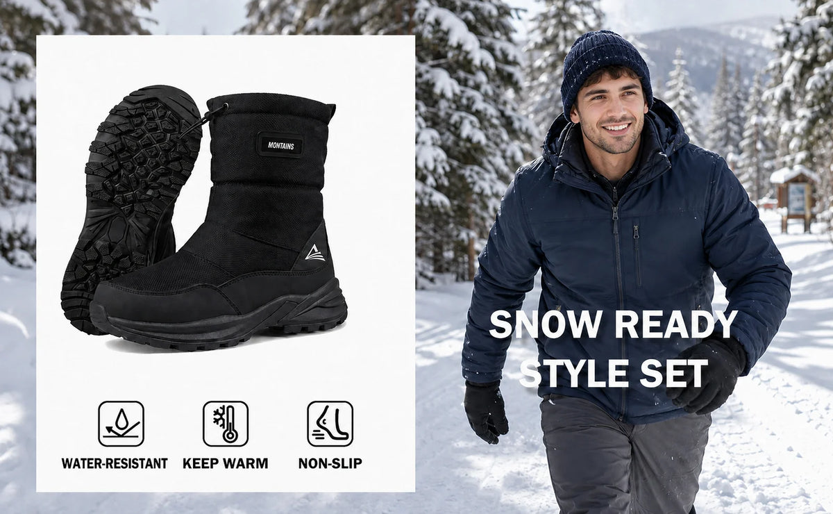 Men's Waterproof Insulated Snow Boots