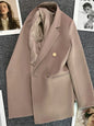 Elegant Women's Double Breasted Blazer Coat