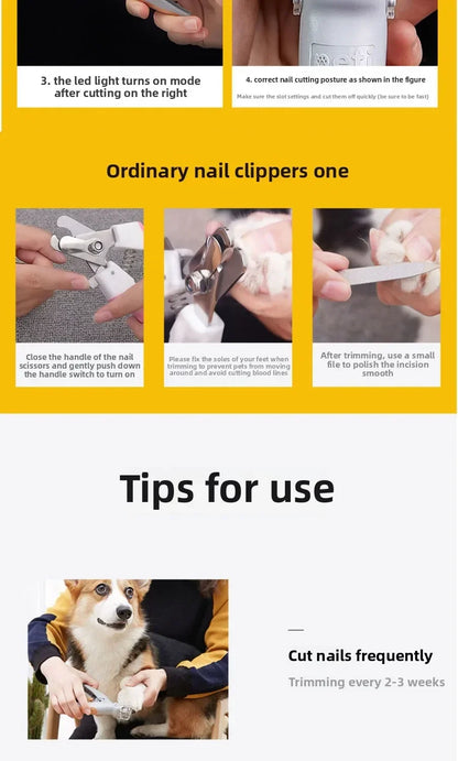 Rechargeable LED Pet Nail Clipper