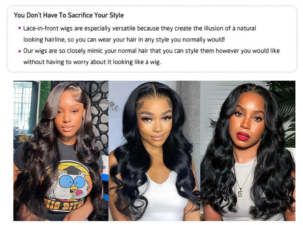 Body Wave Lace Front Wig Human Hair 200 Density