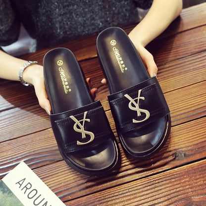 Women's Casual Leather Sandals with Thick Bottom