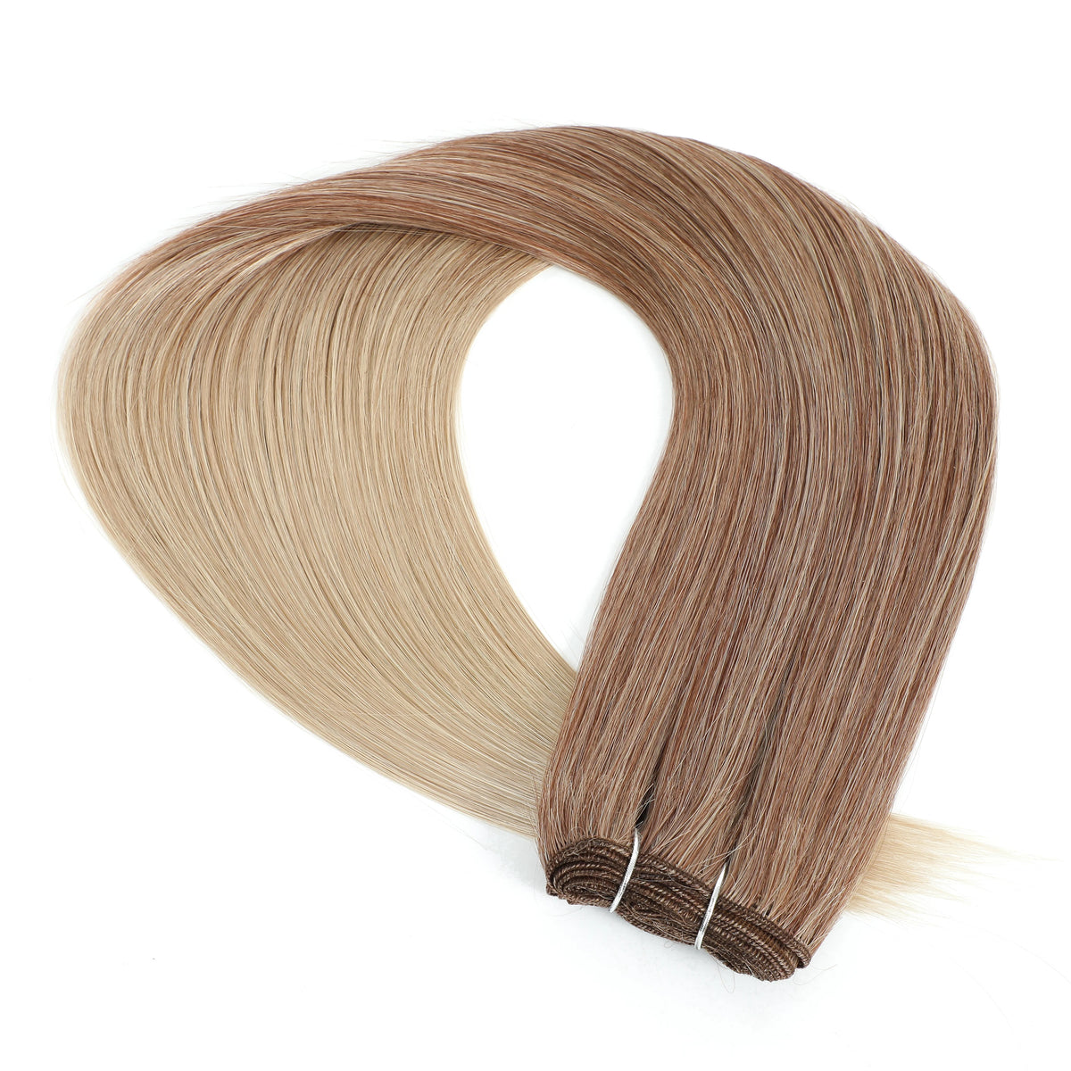 30 Inch Bone Straight Synthetic Hair Bundles Piano Blonde Ombre