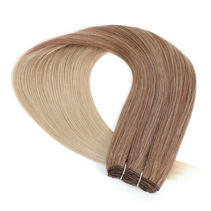 30 Inch Bone Straight Synthetic Hair Bundles Piano Blonde Ombre