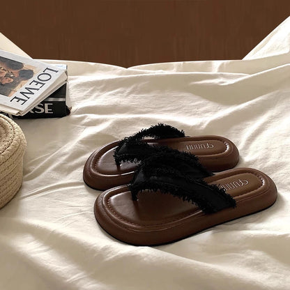 Herringbone Slippers for Women Summer Beach Sandals