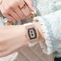 Women Silicone Jelly Quartz Tonneau Watch