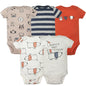 Cotton Summer Girls Bodysuit Set for Newborns