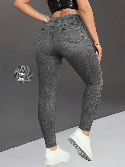 Women's Ankle-Length Elastic Leggings for Casual Wear
