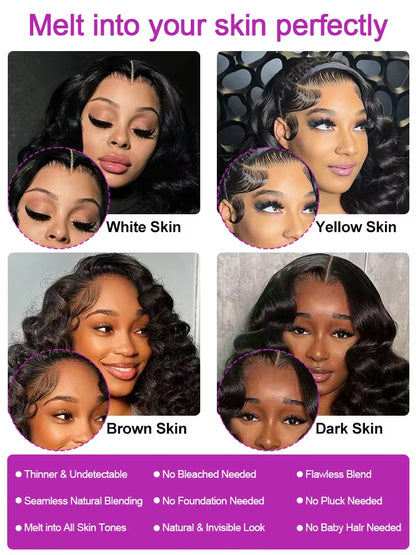 Loose Deep Wave 360 Full Lace Front Human Hair Wig 30 Inch