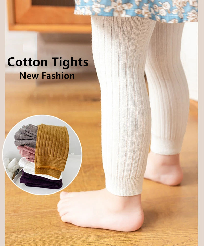 Cotton Stretch Baby Leggings with Side Stripe