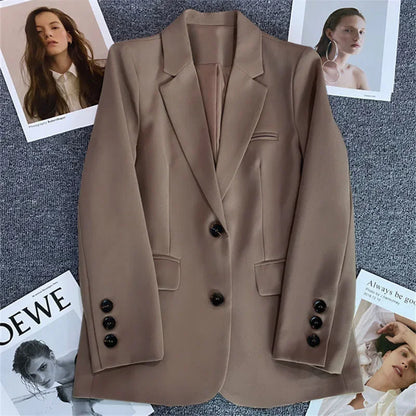 Elegant Long Sleeve Blazer Coat for Women