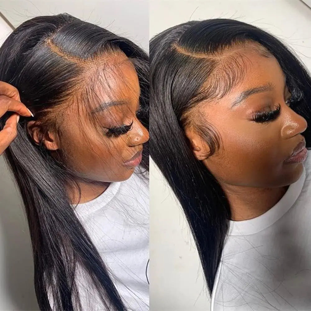 Hd Lace Frontal Wig 30 Inch Bone Straight Human Hair