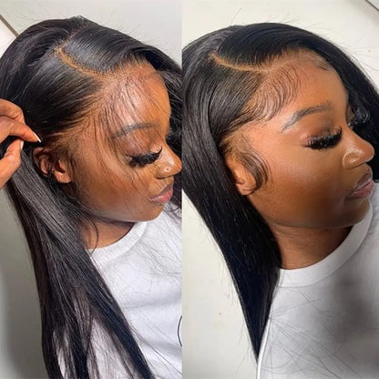 Hd Lace Frontal Wig 30 Inch Bone Straight Human Hair