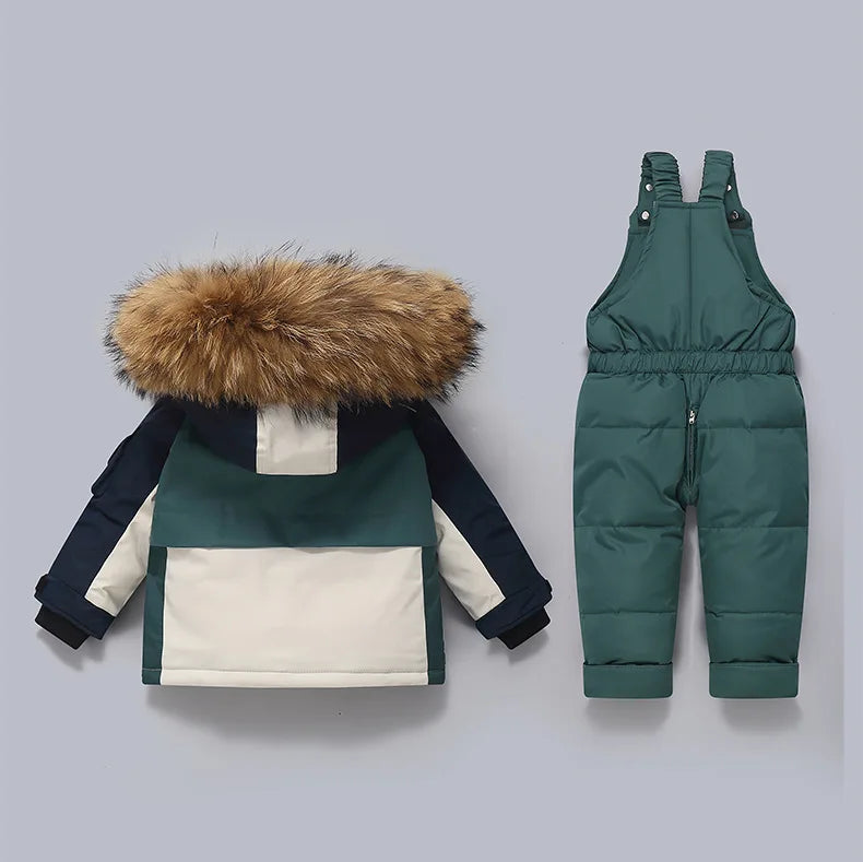 Warm Down Jacket Parka Snowsuit for Kids