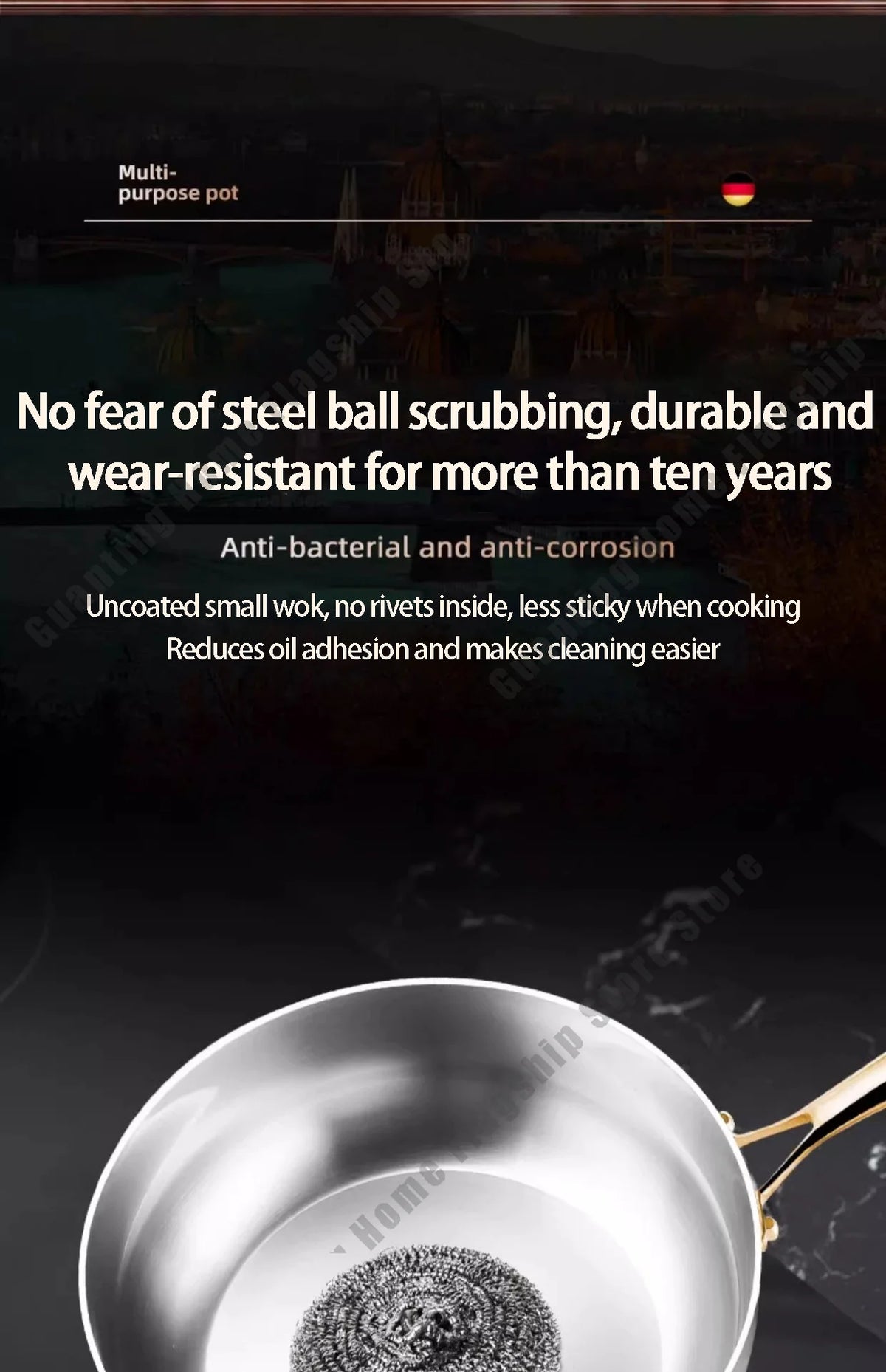 28cm Stainless Steel Non-Stick Frying Pan