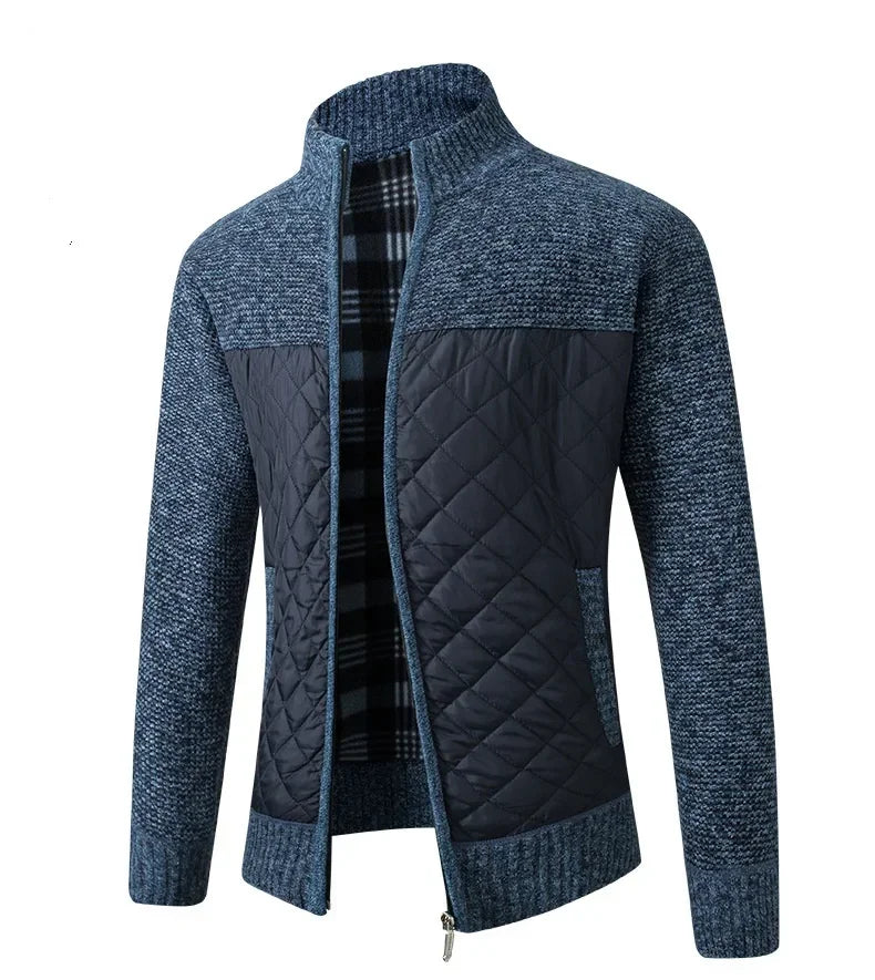 Men's Slim Fit Stand Collar Zipper Jacket