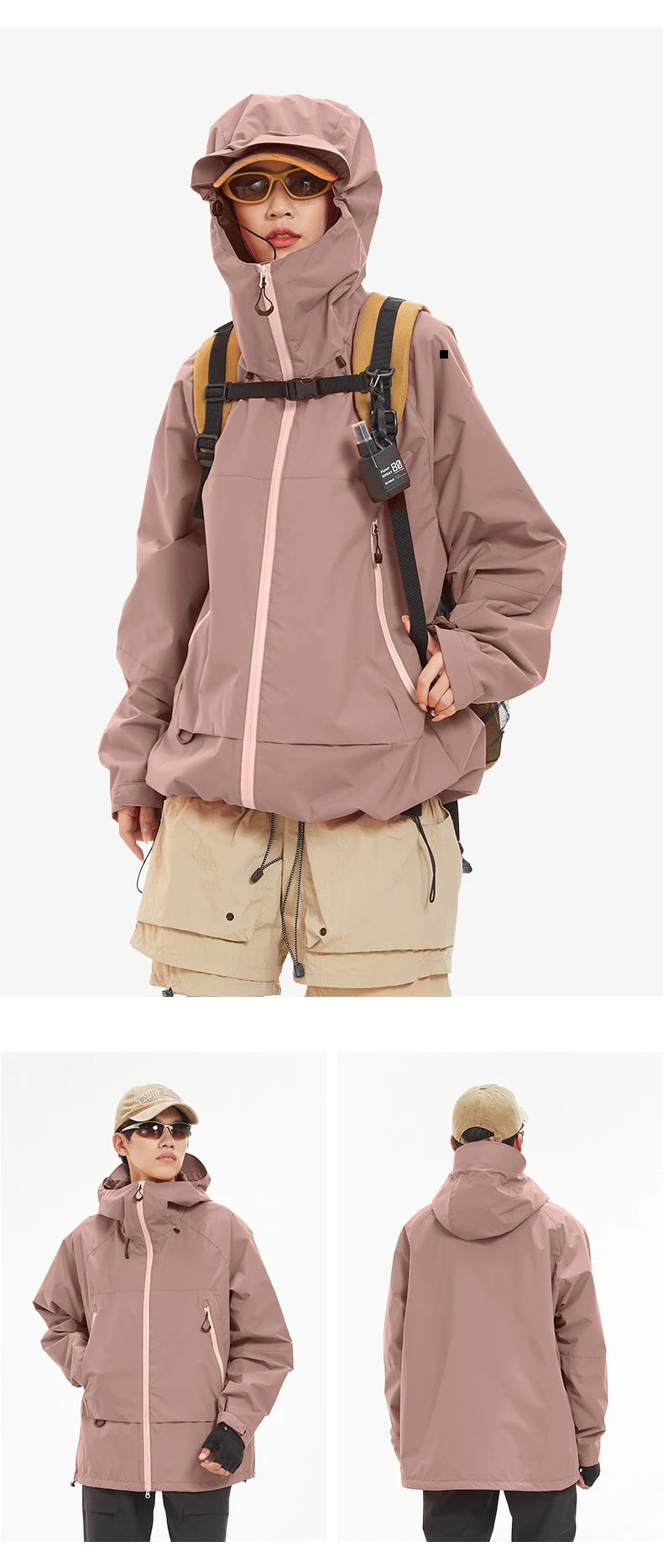 CHRLCK Waterproof Hiking Jacket Unisex Spring Autumn
