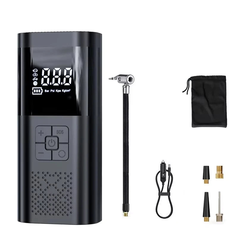 Cordless Portable Tire Inflator with Pressure Gauge