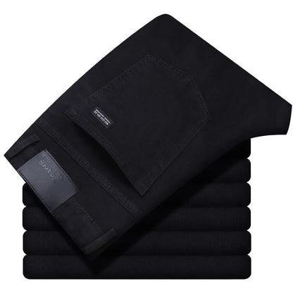 Men's Slim Black Denim Jeans with Slight Stretch