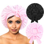 Satin Sleeping Cap for Women Solid Wide Band Nightcap