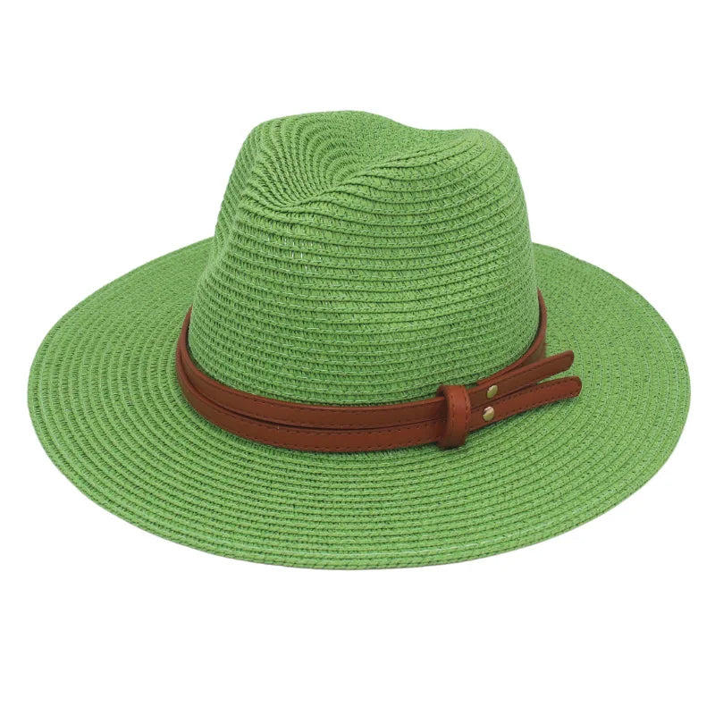 Straw Panama Sun Hat for Women Beach Leisure