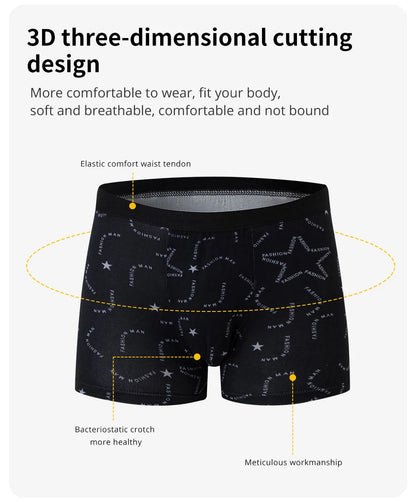 Men's Printed Fashion Boyshorts Plus Size Swim Trunks