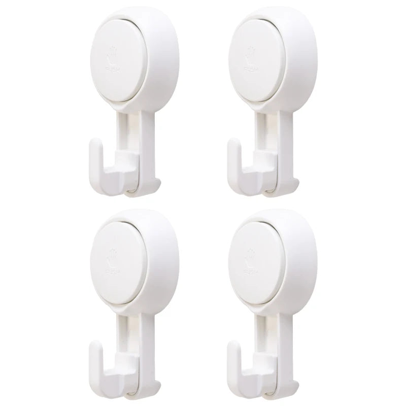 TAILI Heavy Duty Suction Cup Hooks 4pcs for Bathroom Kitchen