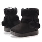 Girls Winter Snow Boots Thick Warm Rubber Microfiber