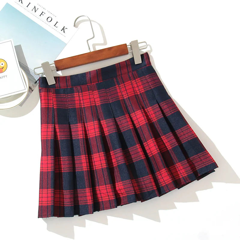 Plaid A-Line Mini Skirt for Women