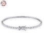 Moissanite Tennis Bracelet S925 Sterling Silver 18k Gold