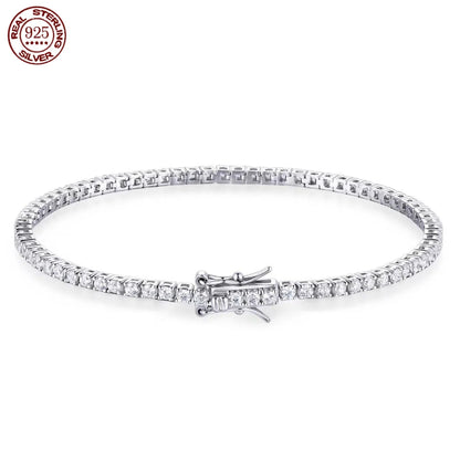 Moissanite Tennis Bracelet S925 Sterling Silver 18k Gold