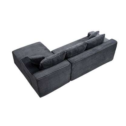 106.3 Inch Cloud Modular Sectional Sofa with L-Shape Chaise